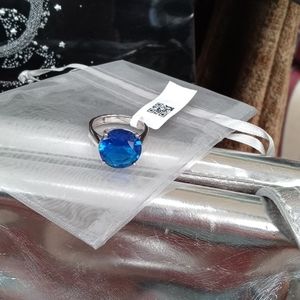 New 925 Sterling Silver Blue Sapphire💎 Gem Ring